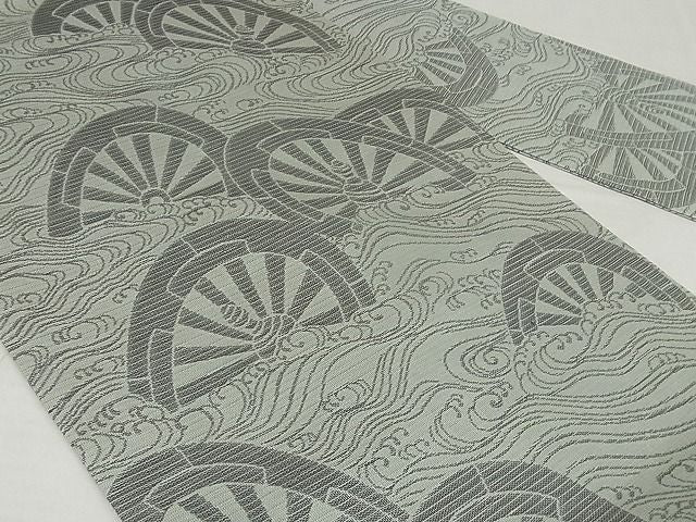 平和屋本店■極上　夏物　西陣　川島織物　九寸名古屋帯　片輪車　正絹　逸品　4kk10005 - 平和屋