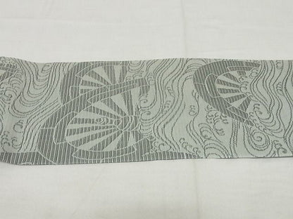 平和屋本店■極上　夏物　西陣　川島織物　九寸名古屋帯　片輪車　正絹　逸品　4kk10005 - 平和屋
