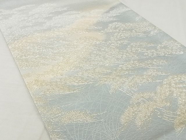 平和屋本店■極上　金彩友禅　卓越技能者・名工・和田光正　太鼓柄袋帯　松　暈し　金銀彩　正絹　逸品　4kk10010 - 平和屋