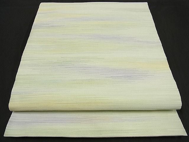 平和屋本店■極上 人間国宝 綴織 細見華岳 八寸名古屋帯 霞文 正絹 逸品 4kk10105 - 平和屋