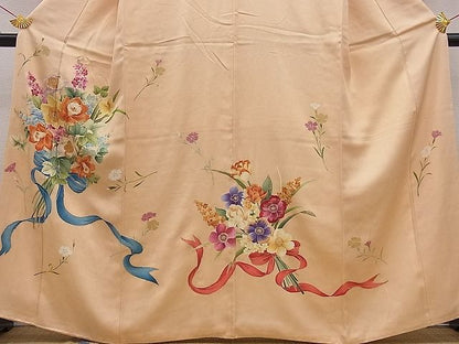 平和屋本店■野口彦太郎　大彦三代目　江戸染繍友禅　訪問着　刺繍　花束文　金銀糸　高島屋扱い　逸品　4n - zb0499 - 平和屋