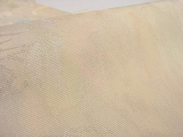 平和屋着物■夏物 六通柄袋帯 流水杜若 銀糸 正絹 逸品 A-ms571