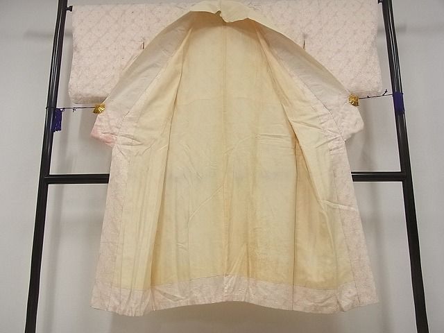 平和屋着物■長襦袢 袷 絞り 菊尽くし地紋 暈し染 正絹 逸品 B-wt6010