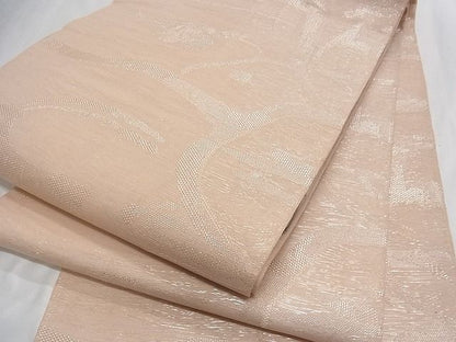 平和屋着物■夏物 六通柄袋帯 枝花文 銀糸 正絹 逸品 B-np6822