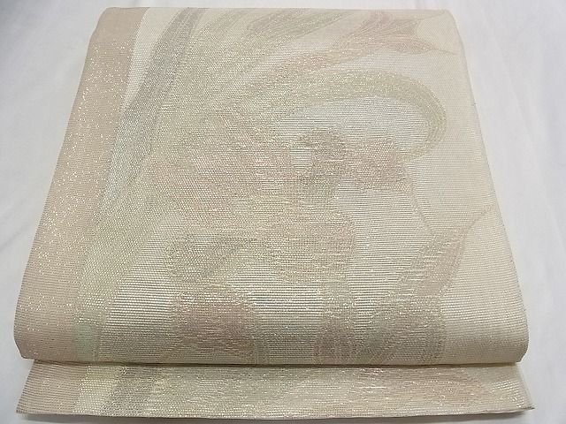 平和屋着物■夏物 六通柄袋帯 初夏に咲く 草花文 金糸 正絹 逸品 B-np6823