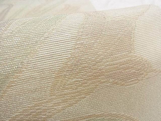 平和屋着物■夏物 六通柄袋帯 初夏に咲く 草花文 金糸 正絹 逸品 B-np6823