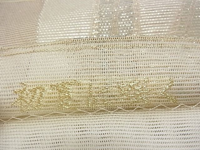 平和屋着物■夏物 六通柄袋帯 初夏に咲く 草花文 金糸 正絹 逸品 B-np6823