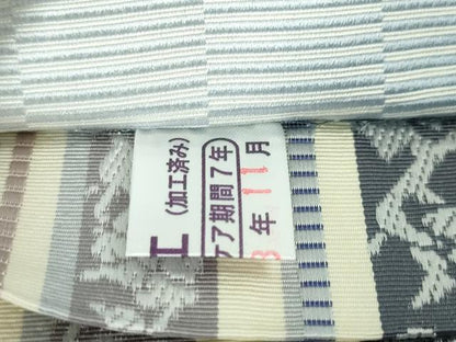 平和屋本店■極上 本場筑前博多織 大倉織物 誠之輔 両面 全通柄袋帯 大皿華文 上代77円 ほていや扱い 証紙付き　逸品　未使用　DZAA2689kh5 - 平和屋