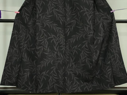 平和屋本店■極上　結城紬　単衣　はたおり娘　80亀甲　南天草葉文　証紙付き　逸品　未使用　DZAA2627kh5 - 平和屋