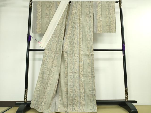 平和屋本店■極上　本場結城紬　重要無形文化財　モロ入り　単衣　80亀甲　吉祥間道　証紙付き　逸品　未使用　DZAA2723kh5 - 平和屋