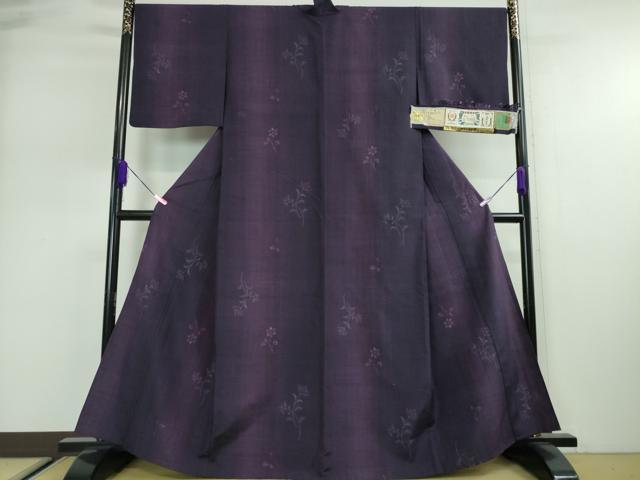 平和屋本店■極上　結城紬　単衣　80亀甲　飛び亀甲柄　経緯亀甲絣　平織　奥順謹製　やまと誂製　証紙付き　逸品　DZAA2934kh5 - 平和屋