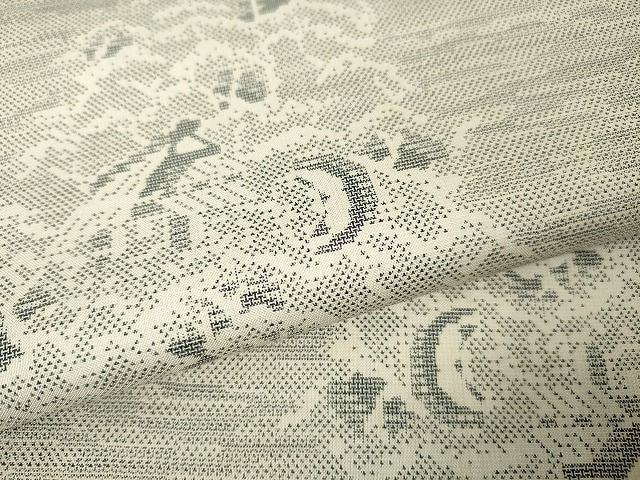 平和屋本店■極上　本場大島紬　白大島　9マルキ　160亀甲　桑原謹製　証紙付き　逸品　未使用　DZAA2044kh4 - 平和屋