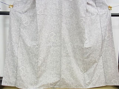 平和屋本店■極上　本場大島紬　白大島紬　桑原織物 二代目　桑原啓之介　9マルキ　草花尽くし　証紙付き　逸品　未使用　DZAA1679kh4 - 平和屋