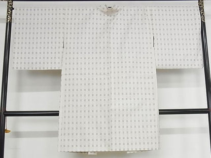 平和屋本店■極上　本場大島紬　長羽織　白大島　9マルキ　手織り　証紙付き　正絹　逸品　KAAA1179kk4 - 平和屋