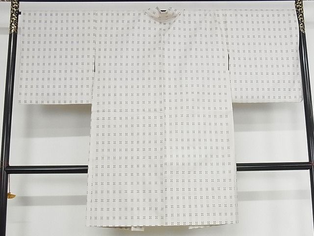 平和屋本店■極上　本場大島紬　長羽織　白大島　9マルキ　手織り　証紙付き　正絹　逸品　KAAA1179kk4 - 平和屋