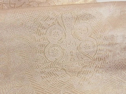 平和屋着物■六通柄袋帯 正倉院花文 金糸 正絹 逸品 A-az4858
