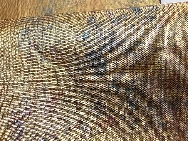 平和屋着物■六通柄袋帯 ふくれ織 間道 引箔 正絹 逸品 A-az4955