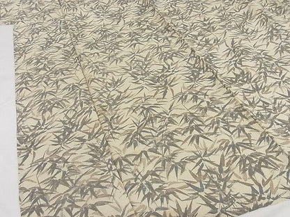 平和屋着物■夏物　小紋　笹　着丈143cm　裄丈62cm　正絹　逸品　A-ms850