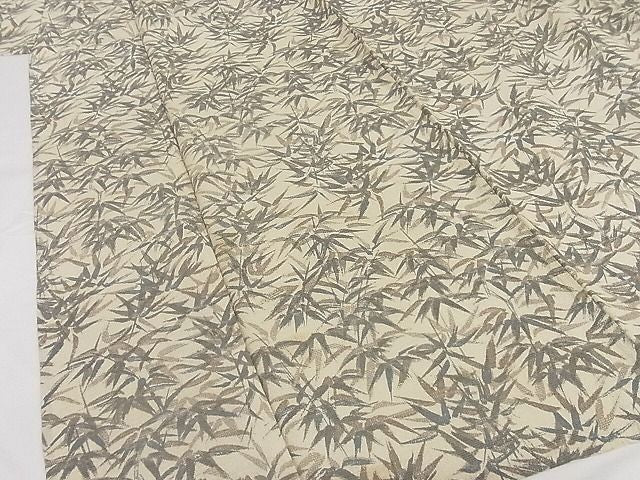 平和屋着物■夏物　小紋　笹　着丈143cm　裄丈62cm　正絹　逸品　A-ms850