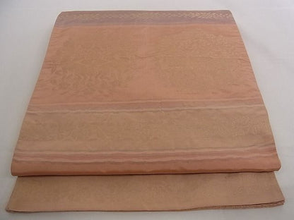 平和屋着物■六通柄袋帯 鳥獣花間道 金糸 正絹 逸品 A-pf4773