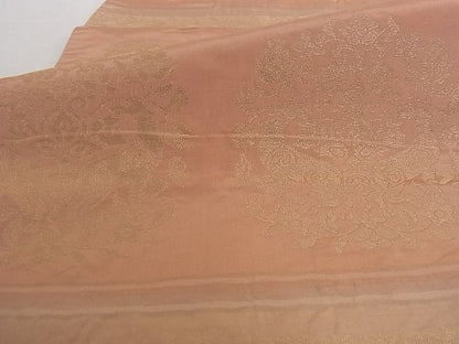 平和屋着物■六通柄袋帯 鳥獣花間道 金糸 正絹 逸品 A-pf4773