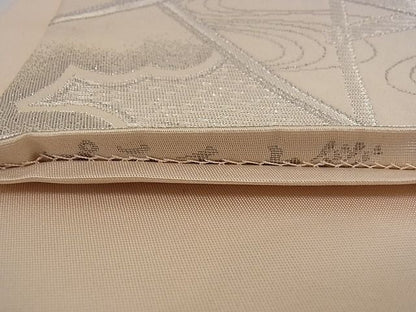 平和屋着物■六通柄袋帯 蒔絵朱雀文 プラチナ箔 正絹 逸品 A-pf4781