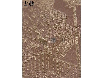 平和屋着物■六通柄袋帯 人物風景文 金糸 正絹 逸品 A-sx6713