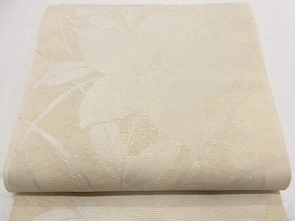 平和屋着物■夏物　六通柄　本袋帯　桔梗文　銀糸　正絹　逸品　B-ph6341