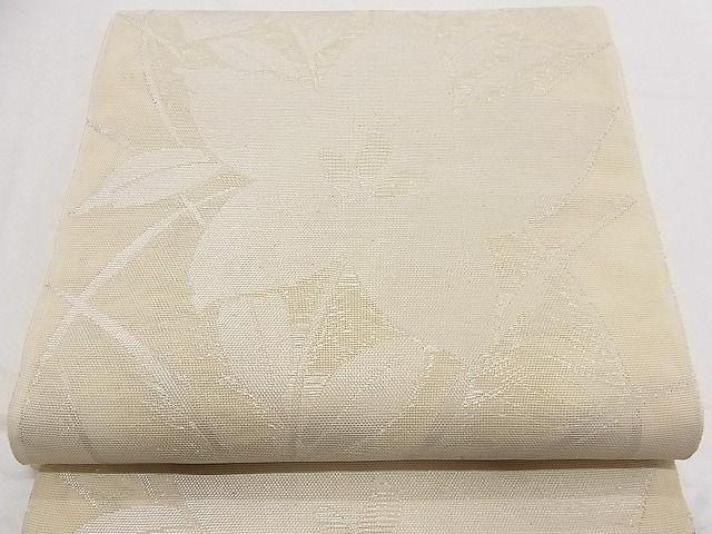 平和屋着物■夏物　六通柄　本袋帯　桔梗文　銀糸　正絹　逸品　B-ph6341