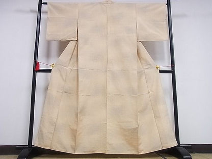 平和屋着物■上質な紬　単衣　霞文　着丈157.5cm　裄丈63cm　正絹　逸品　B-zg4877