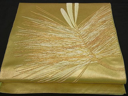 平和屋着物■太鼓柄袋帯 松葉文 金糸 逸品 ng2536
