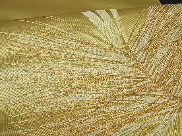 平和屋着物■太鼓柄袋帯 松葉文 金糸 逸品 ng2536