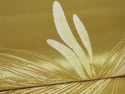 平和屋着物■太鼓柄袋帯 松葉文 金糸 逸品 ng2536