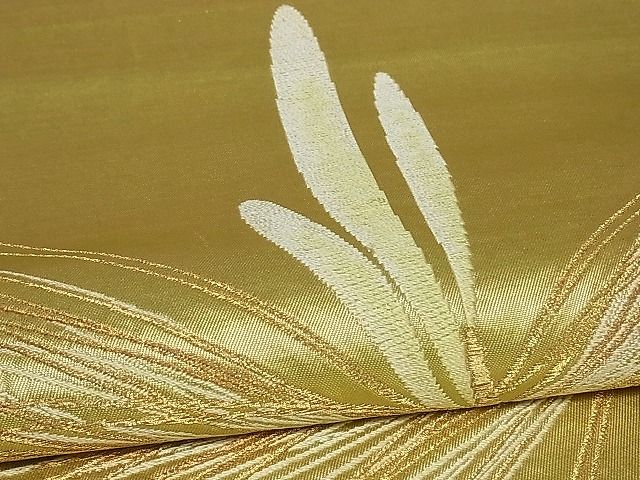 平和屋着物■太鼓柄袋帯 松葉文 金糸 逸品 ng2536