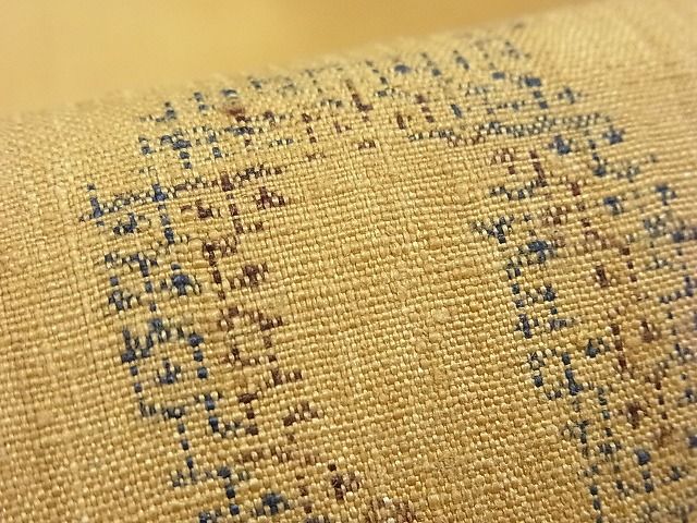 平和屋本店▽極上 本場結城紬 重要無形文化財 単衣 100亀甲 飛び亀甲柄 幾何学模様 鑑定書付き 着丈164cm 裄丈64cm 3kk2984