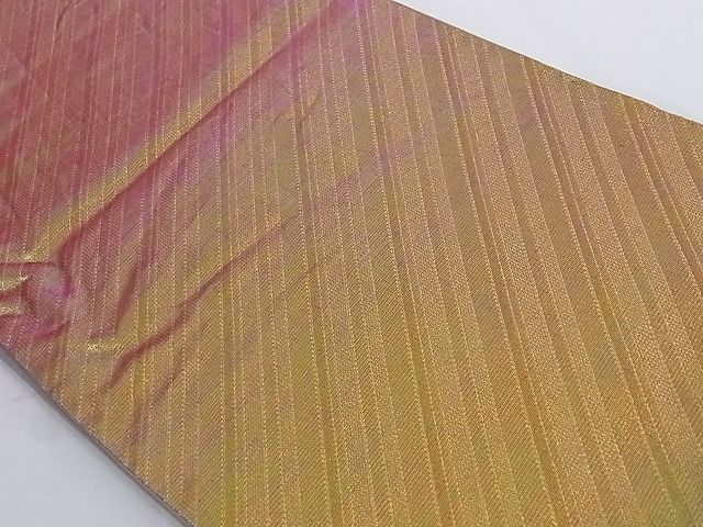 ピンク 全通袋帯 金糸　模様入り 作家物 高級唐織り 袋帯 吉祥花柄 金糸 白 紫 青 オレンジ