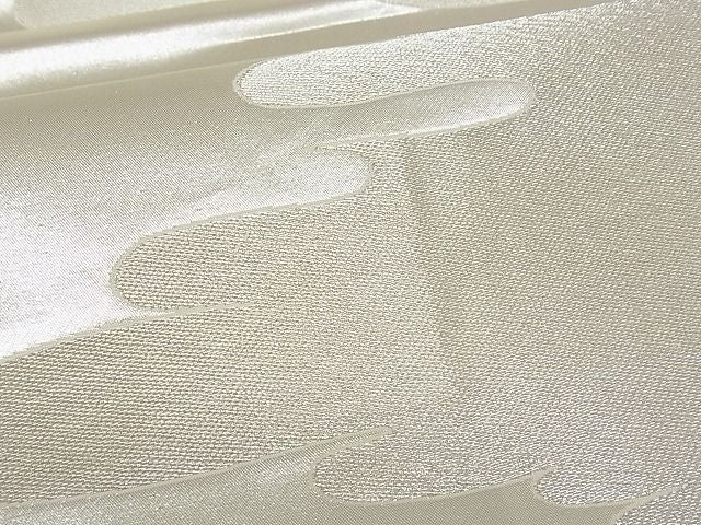 平和屋着物■全通柄袋帯 雲取り文 銀糸 正絹 逸品 A-gk018