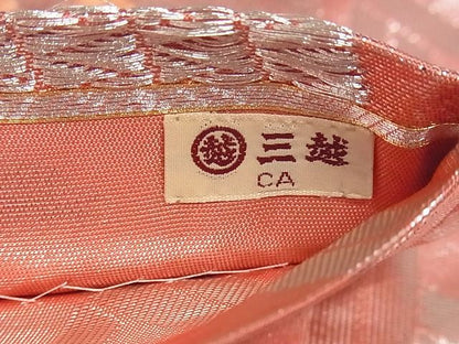 平和屋着物■六通柄袋帯 唐織 華小袖 銀糸 三越扱い 正絹 逸品 A-pf5147