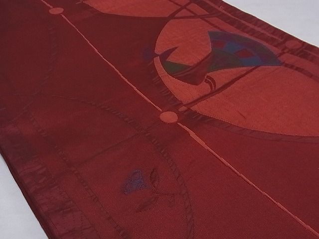 平和屋着物■六通柄袋帯 花鳥文 正絹 逸品 A-sx7043