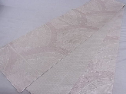 平和屋着物■佐賀錦 全通柄袋帯 吉祥立波文 銀糸 正絹 逸品 A-sx7682