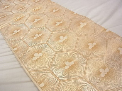 平和屋着物■六通柄袋帯 錦繍 亀甲唐松 金銀糸 正絹 逸品 A-ta6830
