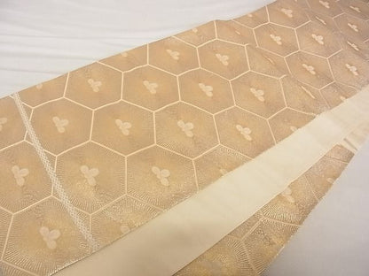 平和屋着物■六通柄袋帯 錦繍 亀甲唐松 金銀糸 正絹 逸品 A-ta6830