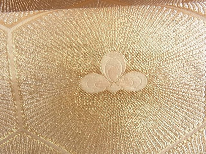 平和屋着物■六通柄袋帯 錦繍 亀甲唐松 金銀糸 正絹 逸品 A-ta6830