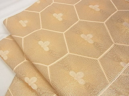 平和屋着物■六通柄袋帯 錦繍 亀甲唐松 金銀糸 正絹 逸品 A-ta6830