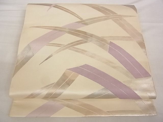 平和屋着物■六通柄袋帯 草木文 正絹 逸品 A-ta6837