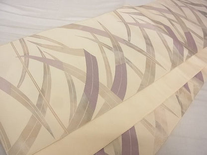 平和屋着物■六通柄袋帯 草木文 正絹 逸品 A-ta6837
