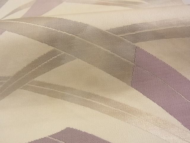 平和屋着物■六通柄袋帯 草木文 正絹 逸品 A-ta6837