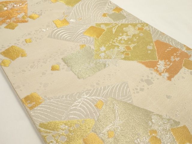 平和屋着物◎六通柄袋帯 古今好み 金銀彩 正絹 逸品 AAAK8971Bey