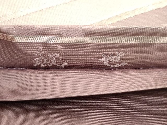 平和屋着物◎六通柄袋帯 流水文 銀糸 正絹 逸品 AAAK9026Bey