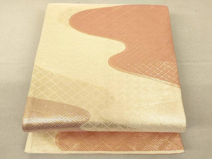 平和屋着物◎佐賀錦 全通柄袋帯 流水文 金糸 正絹 逸品 AAAL3084fw